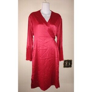 Womens Victoria's Secret Red Polyester looks Satin Kimano Robe Size M